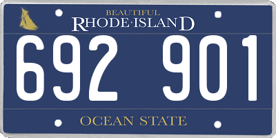 RI license plate 692901