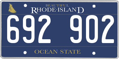 RI license plate 692902