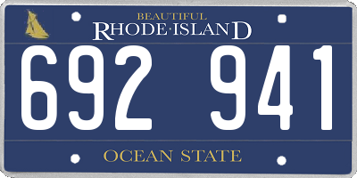 RI license plate 692941