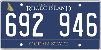 RI license plate 692946