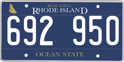 RI license plate 692950