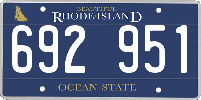 RI license plate 692951