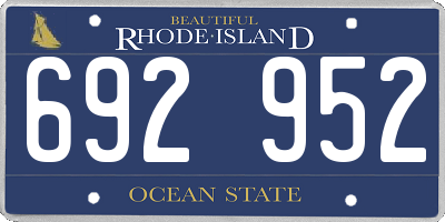 RI license plate 692952