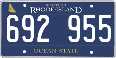 RI license plate 692955