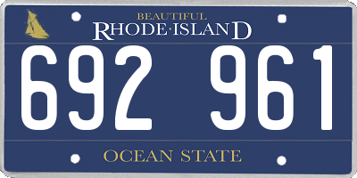 RI license plate 692961