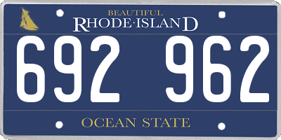 RI license plate 692962