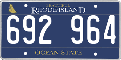 RI license plate 692964