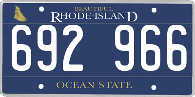 RI license plate 692966