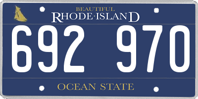 RI license plate 692970