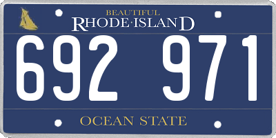 RI license plate 692971