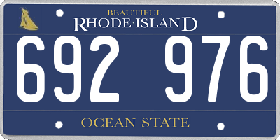 RI license plate 692976