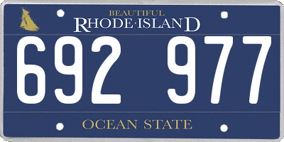 RI license plate 692977