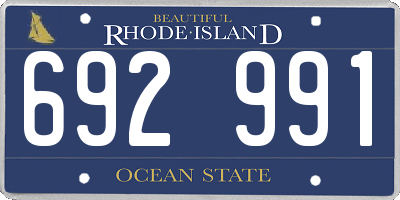 RI license plate 692991