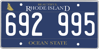 RI license plate 692995