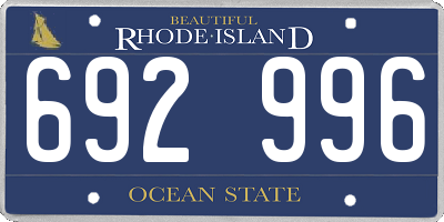 RI license plate 692996