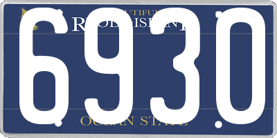 RI license plate 6930