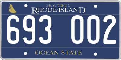 RI license plate 693002