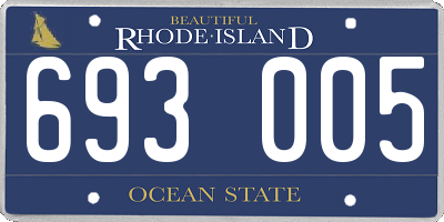 RI license plate 693005