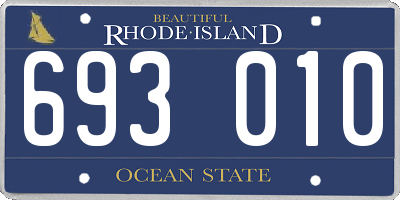 RI license plate 693010
