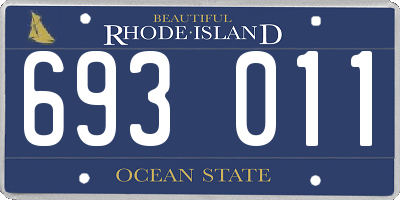RI license plate 693011