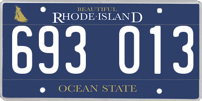 RI license plate 693013