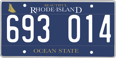 RI license plate 693014