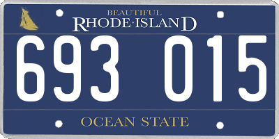 RI license plate 693015