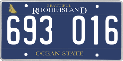 RI license plate 693016