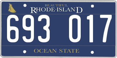 RI license plate 693017