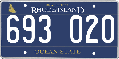 RI license plate 693020