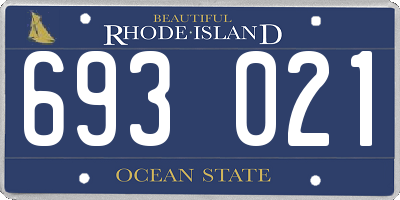 RI license plate 693021