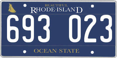 RI license plate 693023