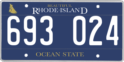 RI license plate 693024