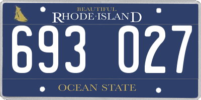 RI license plate 693027