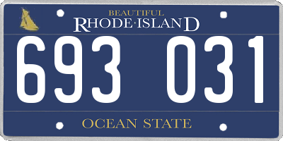 RI license plate 693031