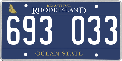 RI license plate 693033