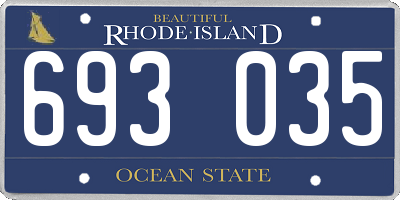 RI license plate 693035