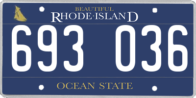 RI license plate 693036