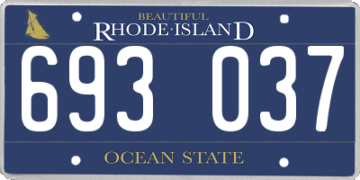 RI license plate 693037