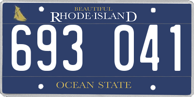 RI license plate 693041