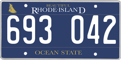 RI license plate 693042