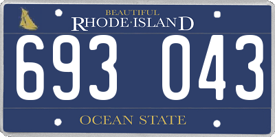 RI license plate 693043