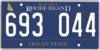 RI license plate 693044