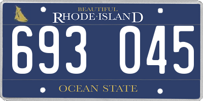 RI license plate 693045