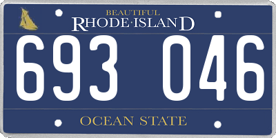 RI license plate 693046