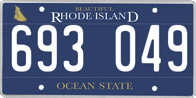 RI license plate 693049