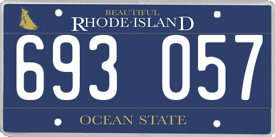 RI license plate 693057