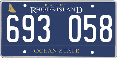 RI license plate 693058