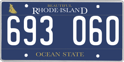 RI license plate 693060