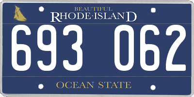 RI license plate 693062